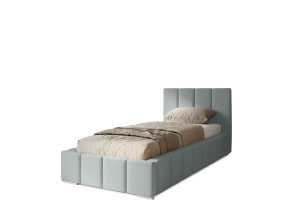 MENOS single upholstered bedroom bed with bed base and bedding storage compartment 6