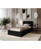 MENOS single upholstered bedroom bed with bed base and bedding storage 7