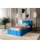MENOS-Einzelbett für das Schlafzimmer mit Polsterung, Lattenrost und Bettkasten 9