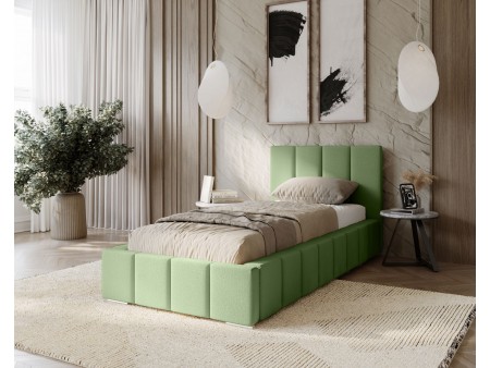 MENOS-Einzelbett für das Schlafzimmer mit Polsterung, Lattenrost und Bettkasten 11