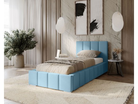 MENOS-Einzelbett für das Schlafzimmer mit Polsterung, Lattenrost und Bettkasten13