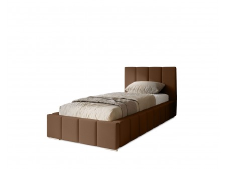 MENOS-Einzelbett für das Schlafzimmer mit Polsterung, Lattenrost und Bettkasten 18