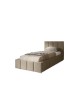 MENOS single upholstered bedroom bed with bed base and bedding storage 21