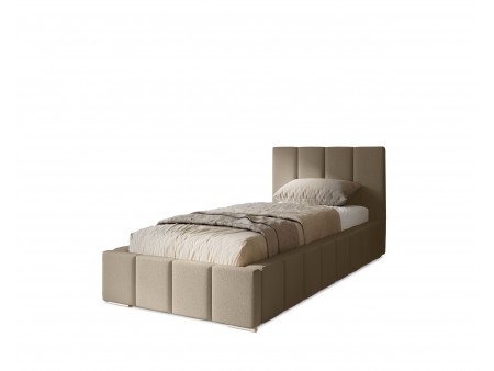 MENOS single upholstered bedroom bed with bed base and bedding storage 21