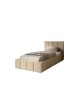 MENOS-Einzelbett für das Schlafzimmer mit Polsterung, Lattenrost und Bettkasten 23