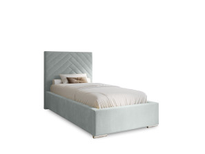 AURA – gepolstertes Einzelbett für das Schlafzimmer mit Bettrahmen und Bettkasten 9
