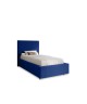 AURA single upholstered bedroom bed with bed base and bedding storage 17