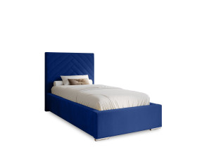 AURA single upholstered bedroom bed with bed base and bedding storage 17