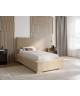 AURA single upholstered bedroom bed with bed base and bedding storage 21