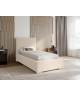 AURA single upholstered bedroom bed with bed base and bedding storage 23