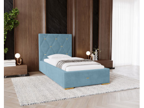GOLDEN PREMIUM – gepolstertes Einzelbett für das Schlafzimmer mit Bettrahmen und Bettkasten 3