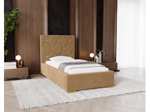 GOLDEN PREMIUM single upholstered bedroom bed with bed base and bedding storage compartment 5