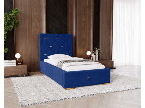 GOLDEN PREMIUM single upholstered bedroom bed with bed base and bedding storage compartment 7