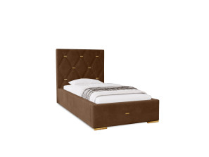 GOLDEN PREMIUM – gepolstertes Einzelbett für das Schlafzimmer mit Lattenrost und Bettkasten 9