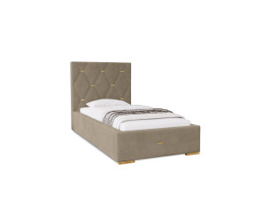 GOLDEN PREMIUM Einzelbett für das Schlafzimmer mit Polsterung, Lattenrost und Bettkasten 13