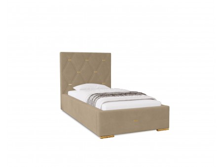 GOLDEN PREMIUM single upholstered bedroom bed with bed base and storage compartment for bedding16