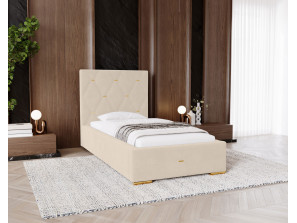 GOLDEN PREMIUM single upholstered bedroom bed with bed base and storage compartment for bedding17