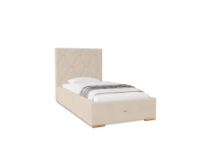GOLDEN PREMIUM single upholstered bedroom bed with bed base and bedding storage compartment 2