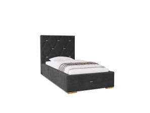 GOLDEN PREMIUM single upholstered bedroom bed with bed base and storage compartment for bedding19