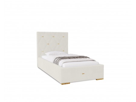 GOLDEN PREMIUM Einzelbett für das Schlafzimmer mit Polsterung, Lattenrost und Bettkasten21
