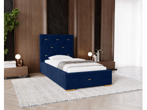 GOLDEN PREMIUM single upholstered bedroom bed with bed base and storage compartment for bedding22