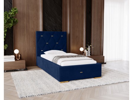 GOLDEN PREMIUM Einzelbett für das Schlafzimmer mit Polsterung, Lattenrost und Bettkasten22