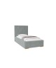 GOLDEN PREMIUM single upholstered bedroom bed with bed base and storage compartment for bedding
