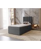 NERO single upholstered bedroom bed with built-in mattress and storage compartment 4