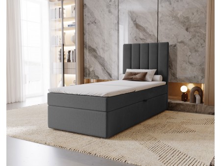 NERO – gepolstertes Einzelbett für das Schlafzimmer mit integrierter Matratze und Stauraum 4