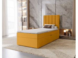 NERO – gepolstertes Einzelbett für das Schlafzimmer mit integrierter Matratze und Stauraum 10