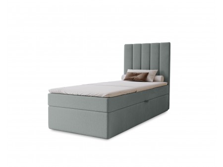 NERO single upholstered bedroom bed with built-in mattress and storage compartment13