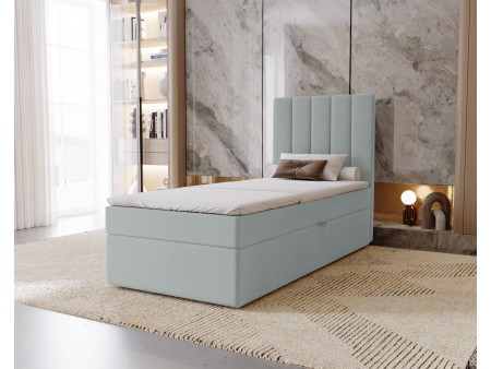NERO – gepolstertes Einzelbett für das Schlafzimmer mit integrierter Matratze und Stauraum 14