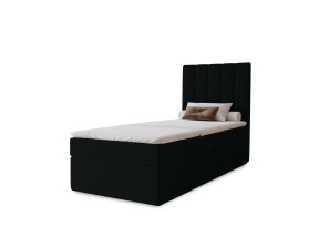 NERO single upholstered bedroom bed with built-in mattress and storage compartment 17