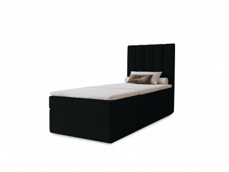 NERO single upholstered bedroom bed with built-in mattress and storage compartment 17