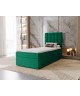 NERO single upholstered bedroom bed with built-in mattress and storage compartment 18