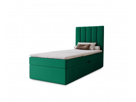 NERO single upholstered bedroom bed with built-in mattress and storage compartment 19