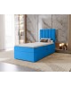 NERO single upholstered bedroom bed with built-in mattress and storage compartment 1