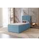 NERO single upholstered bedroom bed with built-in mattress and storage compartment20