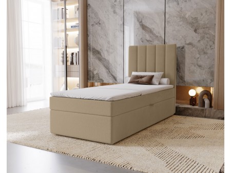 NERO single continental bed with built-in mattress and storage compartment