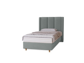 BELLA single upholstered bedroom bed with bed base and bedding storage compartment 2