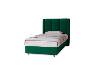 BELLA-Einzelbett für das Schlafzimmer mit Polsterung, Lattenrost und Bettkasten 1