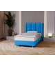 BELLA single upholstered bedroom bed with bed base and storage compartment for bedding7