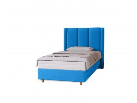 BELLA single upholstered bedroom bed with bed base and storage space for bedding8