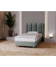 BELLA single upholstered bedroom bed with bed base and storage compartment for bedding9