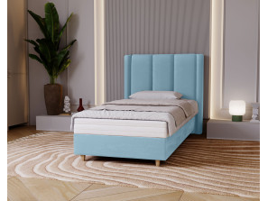 BELLA-Einzelbett für das Schlafzimmer mit Polsterung, Lattenrost und Bettkasten11