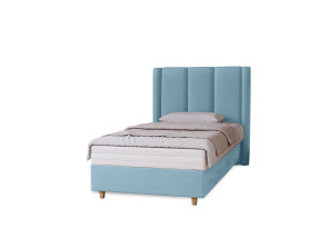 BELLA single upholstered bedroom bed with bed base and storage space for bedding12
