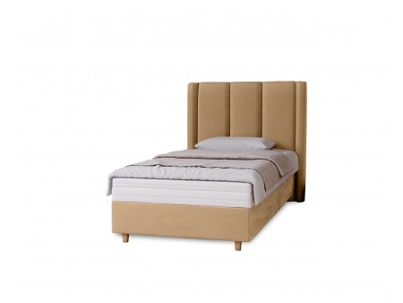 BELLA single upholstered bedroom bed with bed base and storage compartment for bedding15
