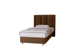 BELLA single upholstered bedroom bed with bed base and storage space for bedding19