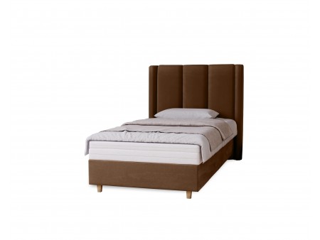 BELLA single upholstered bedroom bed with bed base and storage space for bedding19