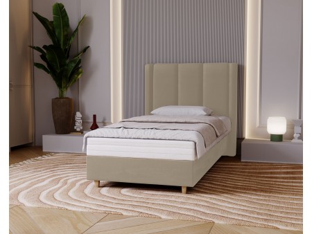 BELLA-Einzelbett für das Schlafzimmer mit Polsterung, Lattenrost und Bettkasten20
